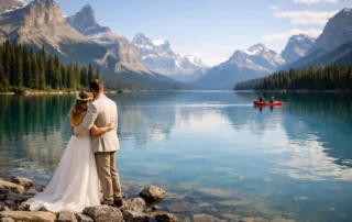 Best Lakes around Banff for Elopement Photos Best Lakes around Banff for Elopement Photos